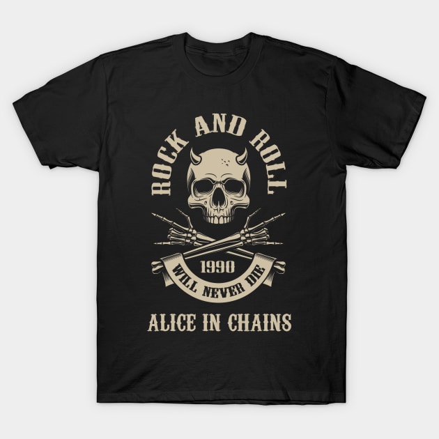 Never Die Chains Rock T Shirt TeePublic
